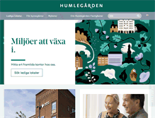 Tablet Screenshot of humlegarden.se